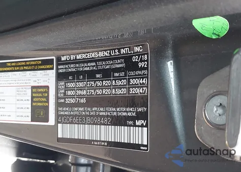 2018 Mercedes-Benz Gls 450 4Matic z USA, uszkodzony, nr VIN 4JGDF6EE3JB098482